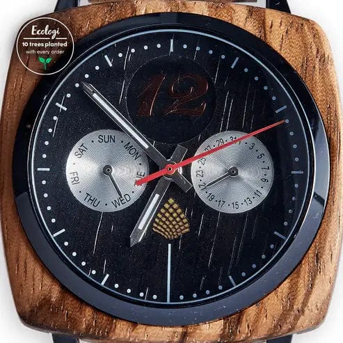 The Sustainable Watch Company The Sustainable Watch Company - The Oak - Handmade Wood Watch for Men - Eco-friendly & Vegan