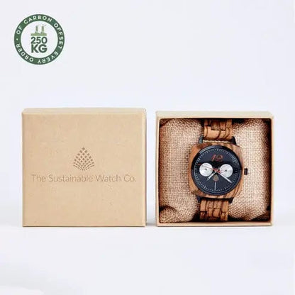 The Sustainable Watch Company The Sustainable Watch Company - The Oak - Handmade Wood Watch for Men - Eco-friendly & Vegan