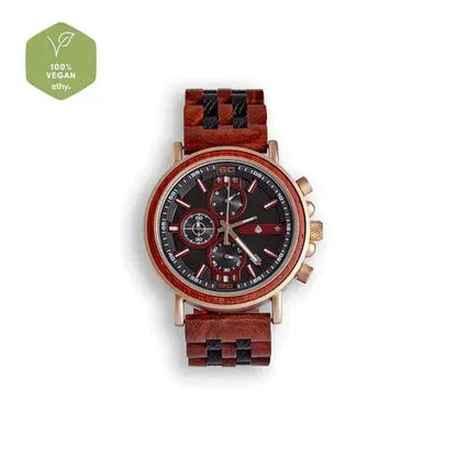 The Sustainable Watch Company The Sustainable Watch Company - The Redwood - Chronograph Wood Wristwatch for Men - Handmade from Natural Wood