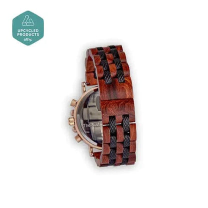 The Sustainable Watch Company The Sustainable Watch Company - The Redwood - Chronograph Wood Wristwatch for Men - Handmade from Natural Wood