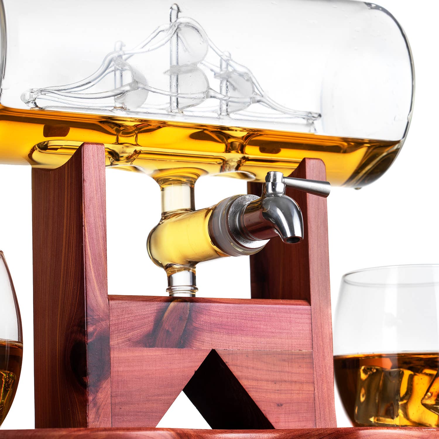 The Wine Savant / Khen Glassware The Wine Savant /  Khen Glassware - Whiskey Decanter Side Ship Set