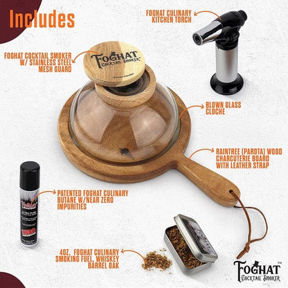 ThousandOaksBarrelCo. Charcuterie Smoking Kit ThousandOaksBarrelCo. - Foghat™ Smoking Cloche Set