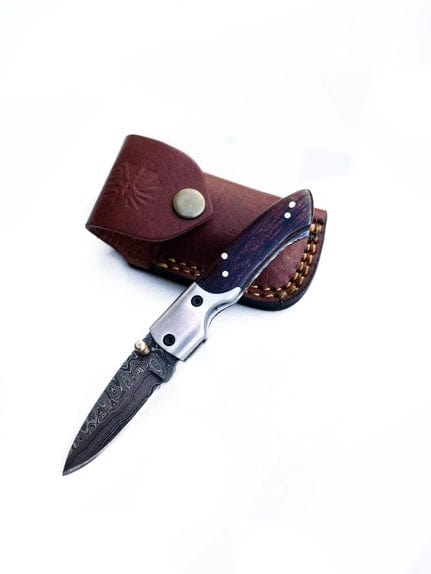 Titan International Damascus Pocket Knife Titan International - EDC Pocket Knife