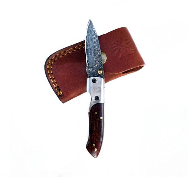 Titan International Damascus Pocket Knife Titan International - EDC Pocket Knife