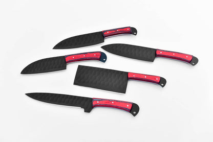 Titan International Titan International - 5-Piece  Knife Set / With Leather carry Bag