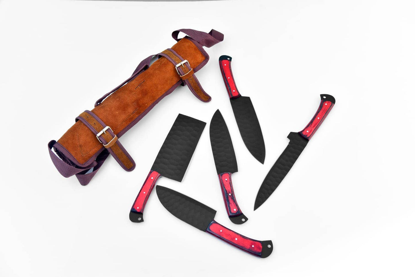 Titan International Titan International - 5-Piece  Knife Set / With Leather carry Bag