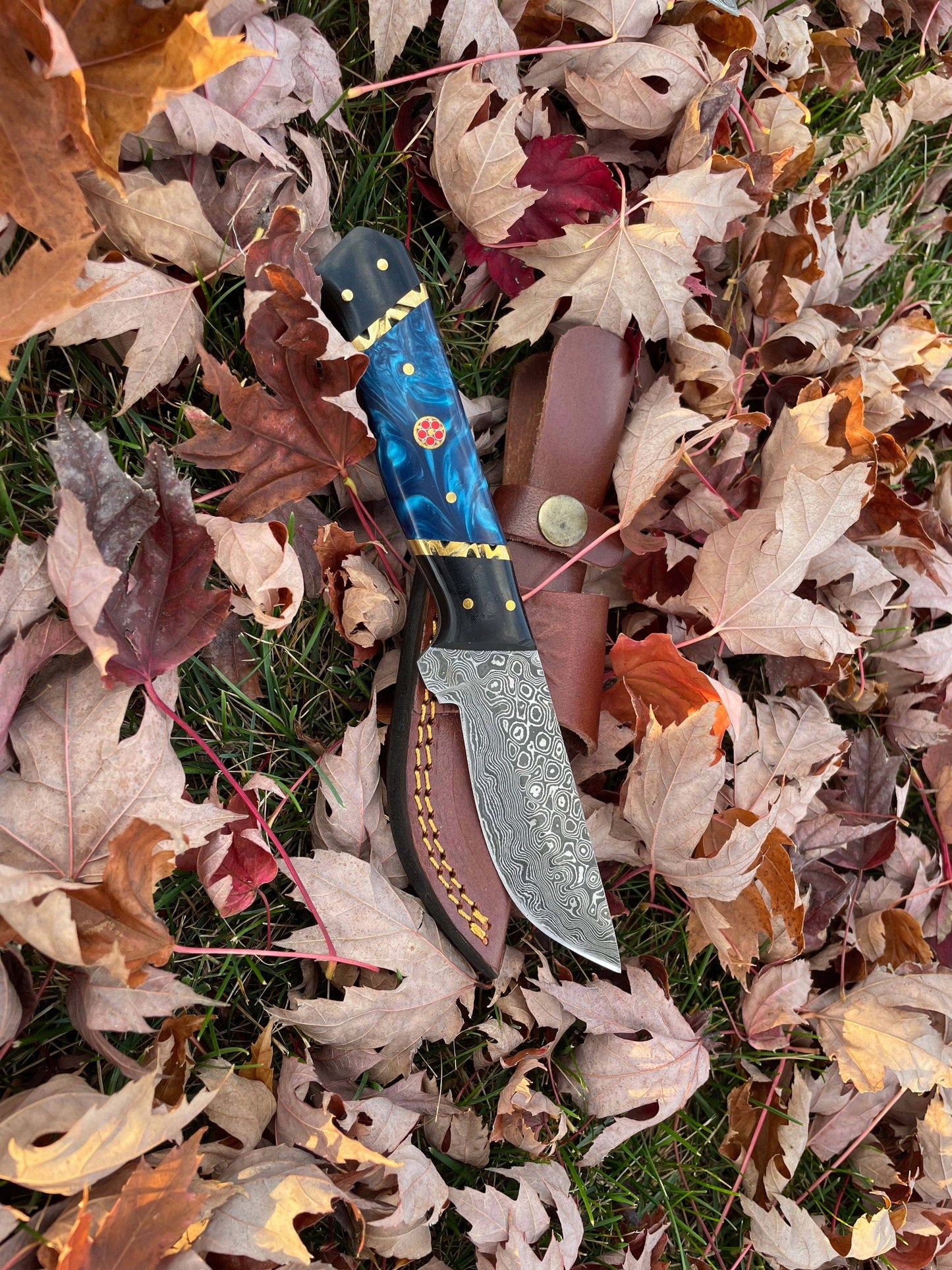 Titan International Titan International - Blue Phantom TK-213 Damascus steel hunting knife by Titan International Knives