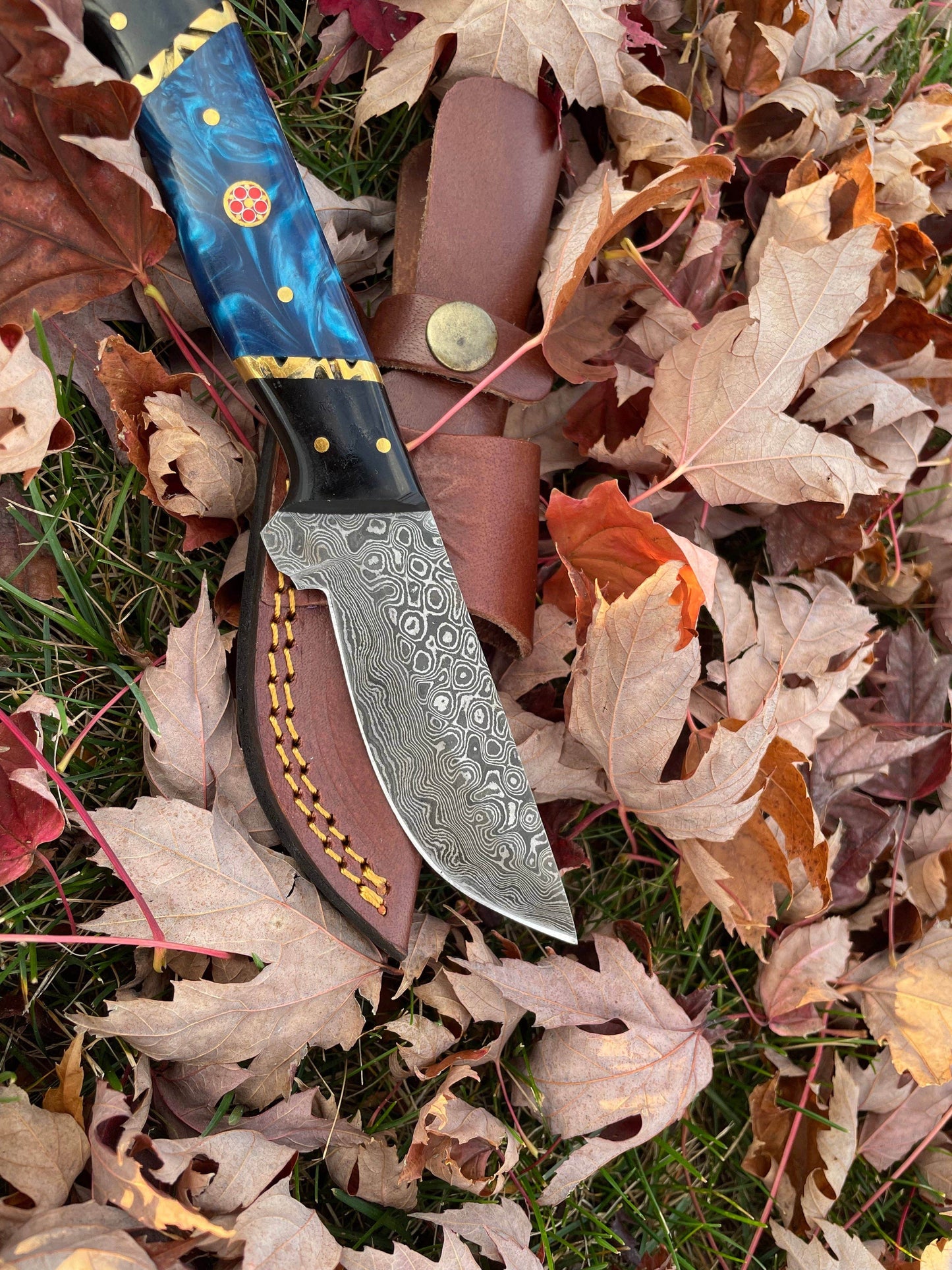 Titan International Titan International - Blue Phantom TK-213 Damascus steel hunting knife by Titan International Knives