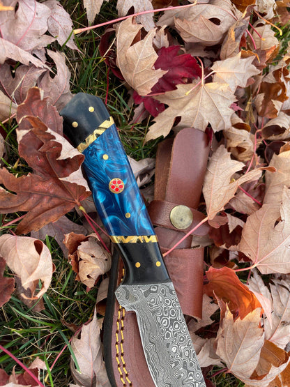 Titan International Titan International - Blue Phantom TK-213 Damascus steel hunting knife by Titan International Knives