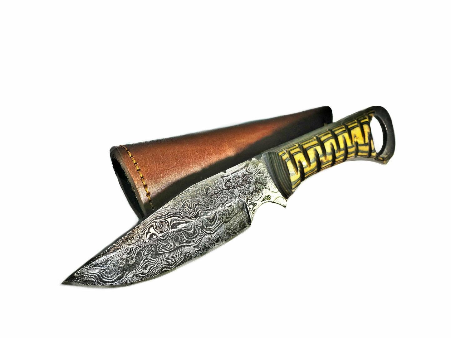 Titan International Titan International - Damascus Steel Fixed Blade EDC TD-228