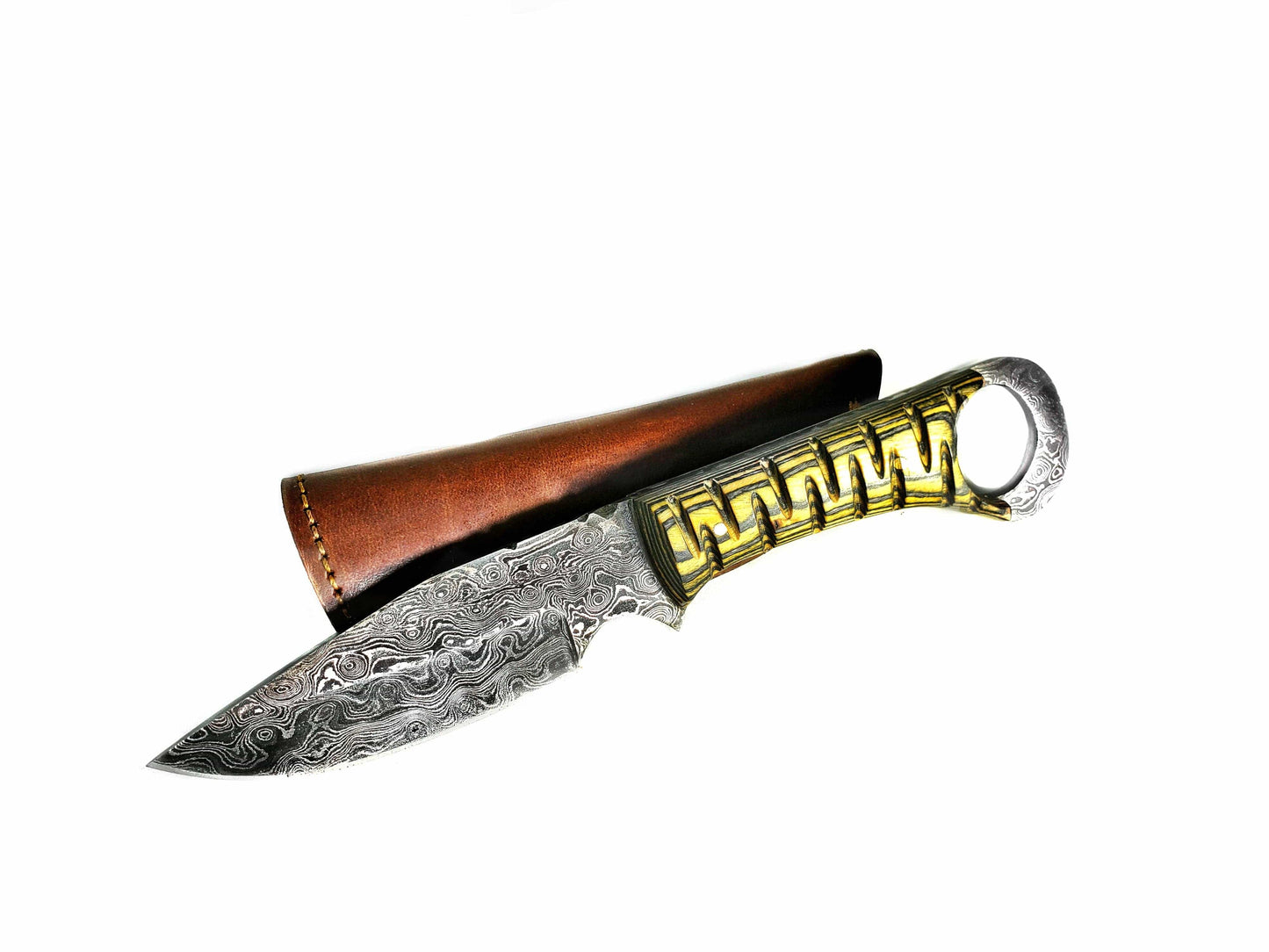 Titan International Titan International - Damascus Steel Fixed Blade EDC TD-228