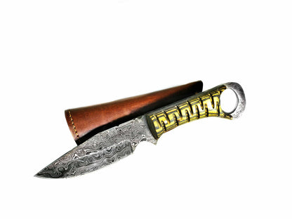 Titan International Titan International - Damascus Steel Fixed Blade EDC TD-228