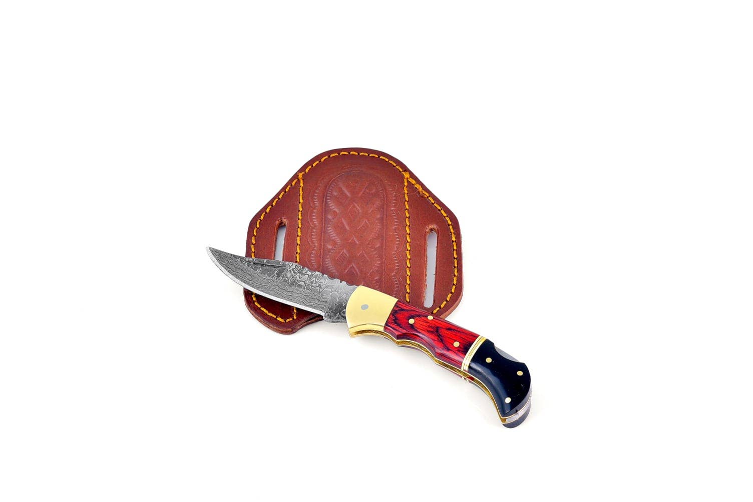 Titan International Titan International - Damascus Steel Folding Knife Limited Selection Holiday Seas