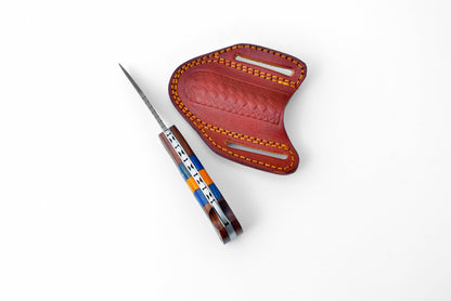 Titan International Titan International - Damascus steel pocket knife Limited Run Black Diamond Wood TF-058