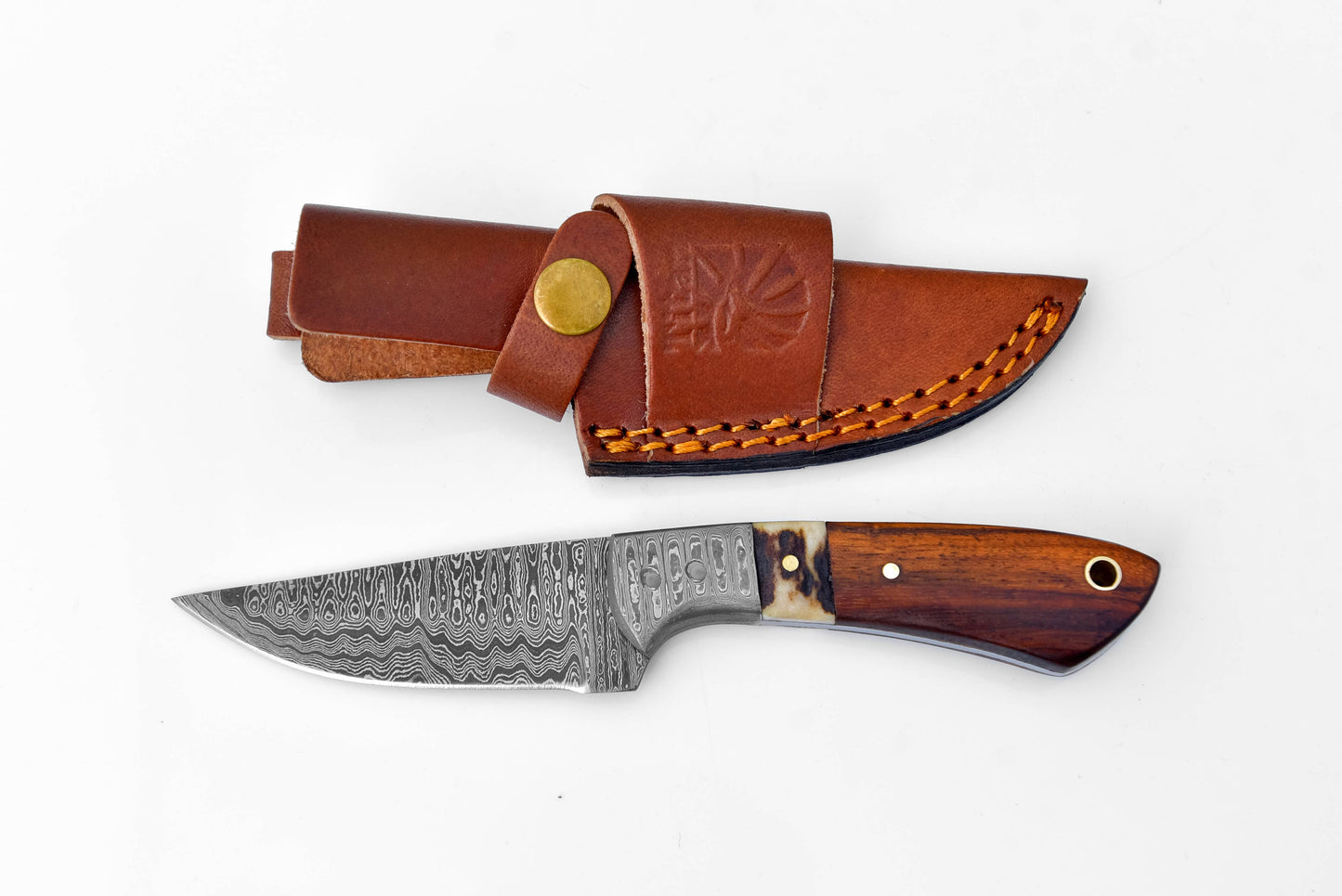 Titan International Titan International - Damascus Steel Timberline Stag Horn EDC Knife by Titan TK-119