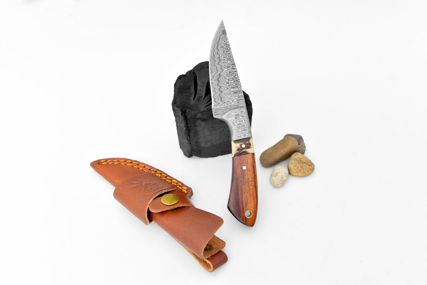 Titan International Titan International - Damascus Steel Timberline Stag Horn EDC Knife by Titan TK-119