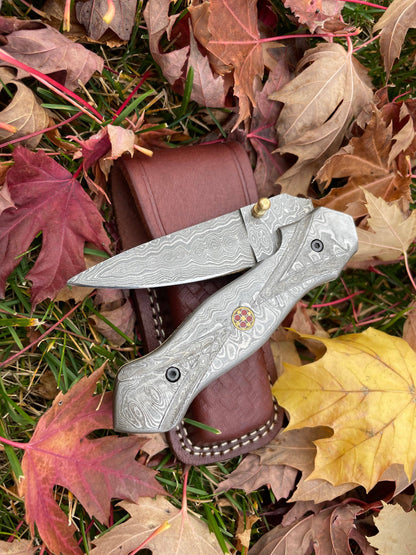 Titan International Titan International - Full Damascus Steel Folding Knife TK-040