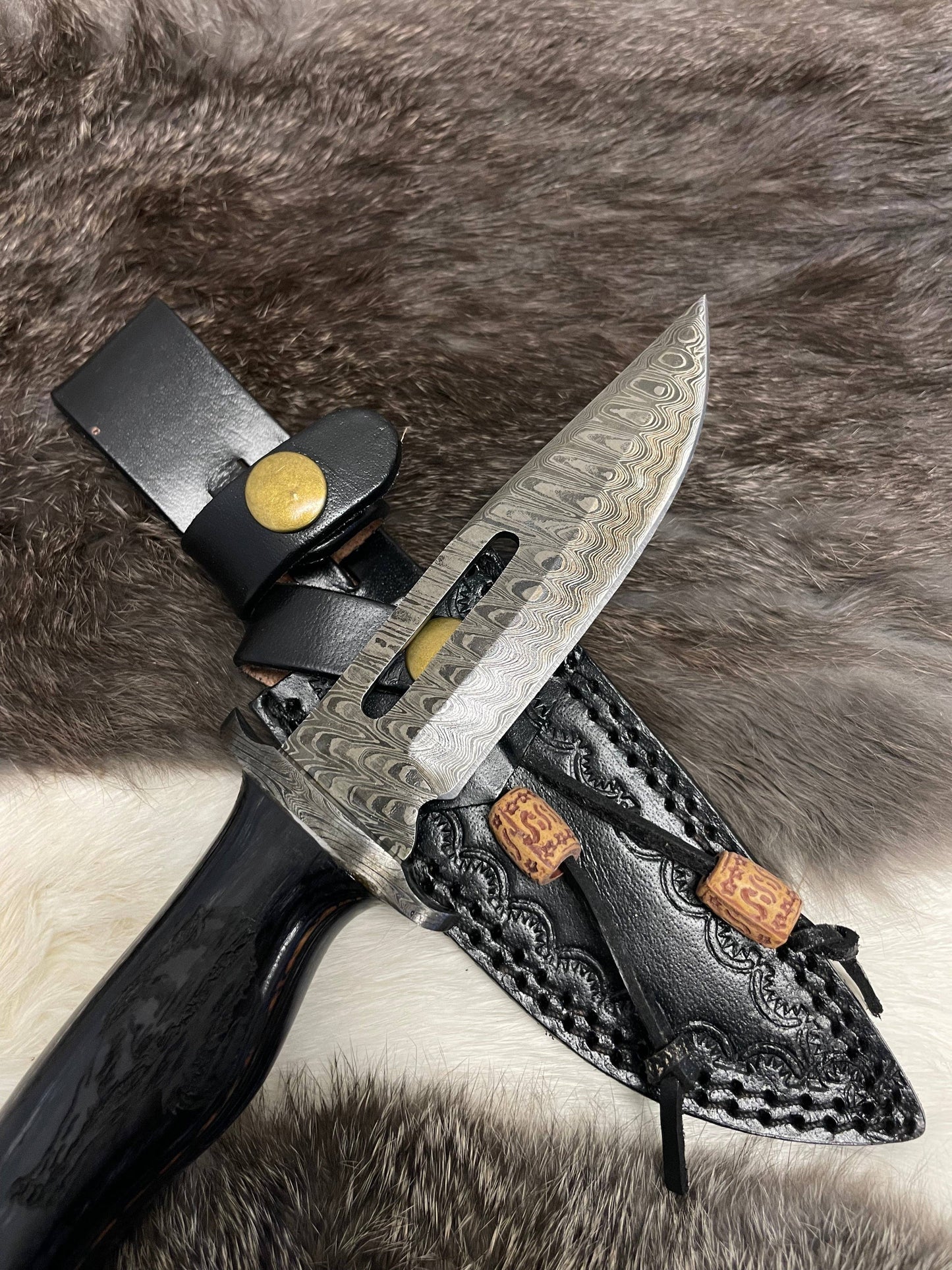 Titan International Titan International - Lunar Guardian Damascus Knife TK-098  (Compact)