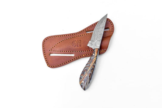 Titan International Titan International - Pine Cone Handle Damascus Skinner Knife
