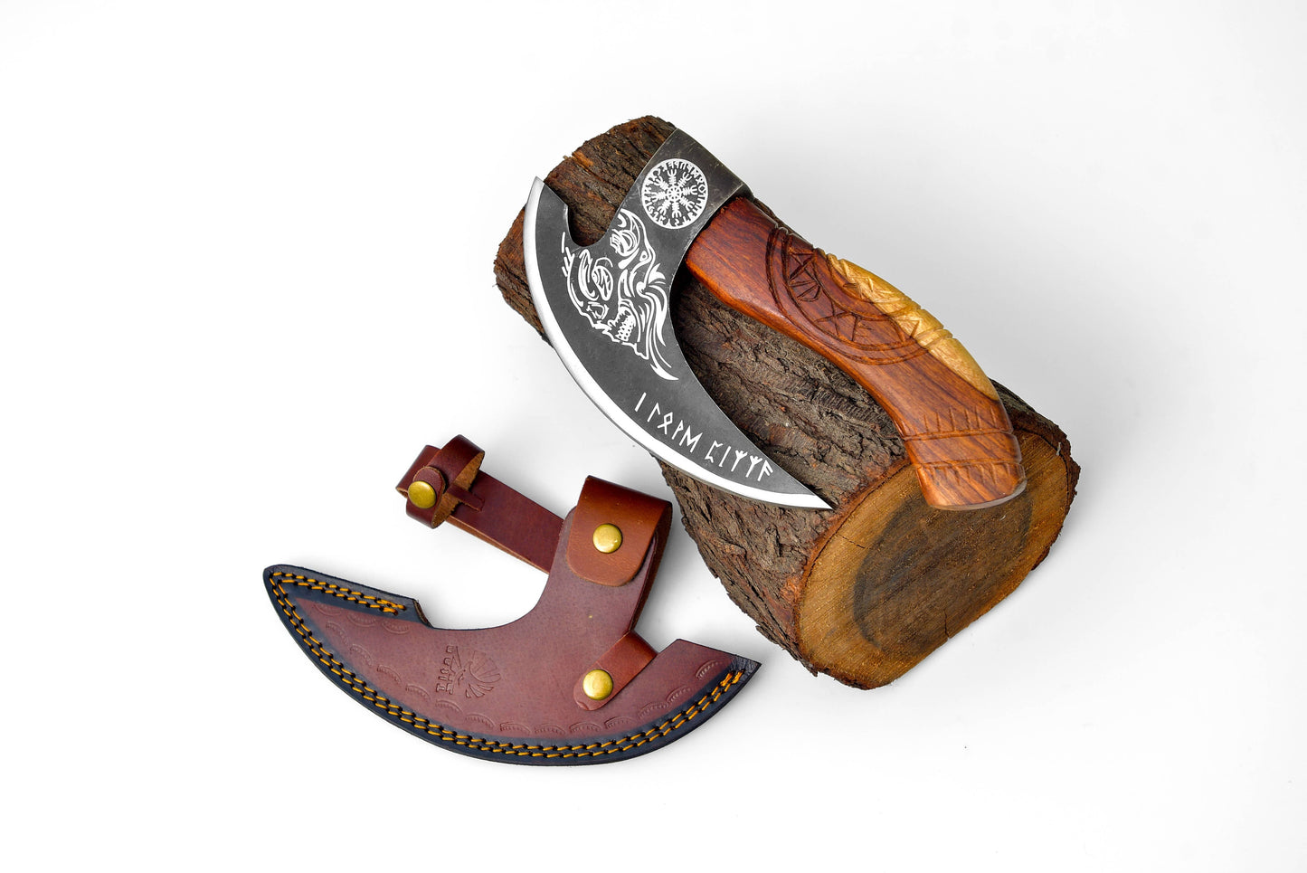 Titan International Titan International - Pizza Cutter & Leather Hand Axe Sheath | Titan Nordic Raven