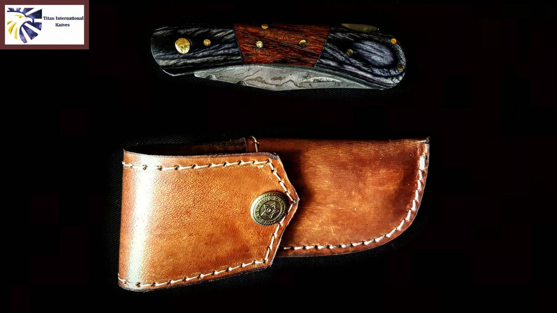 Titan International Titan International - TF-009 / Damascus Steel EDC Pocket knife