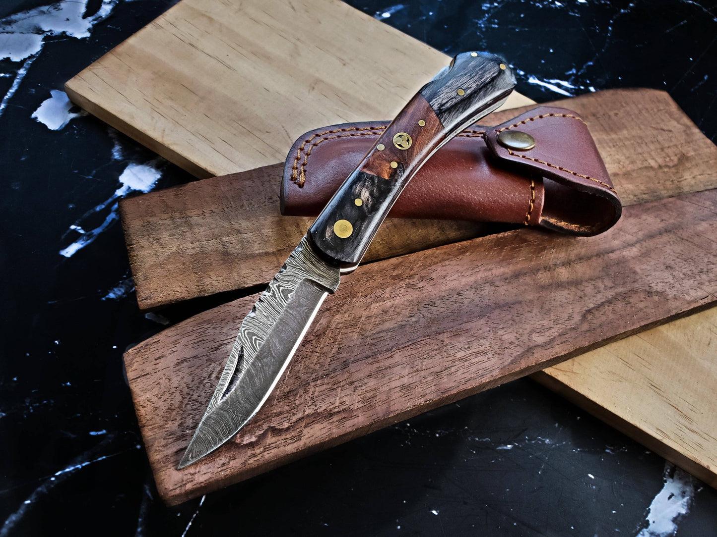 Titan International Titan International - TF-009 / Damascus Steel EDC Pocket knife