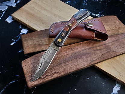 Titan International Titan International - TF-009 / Damascus Steel EDC Pocket knife