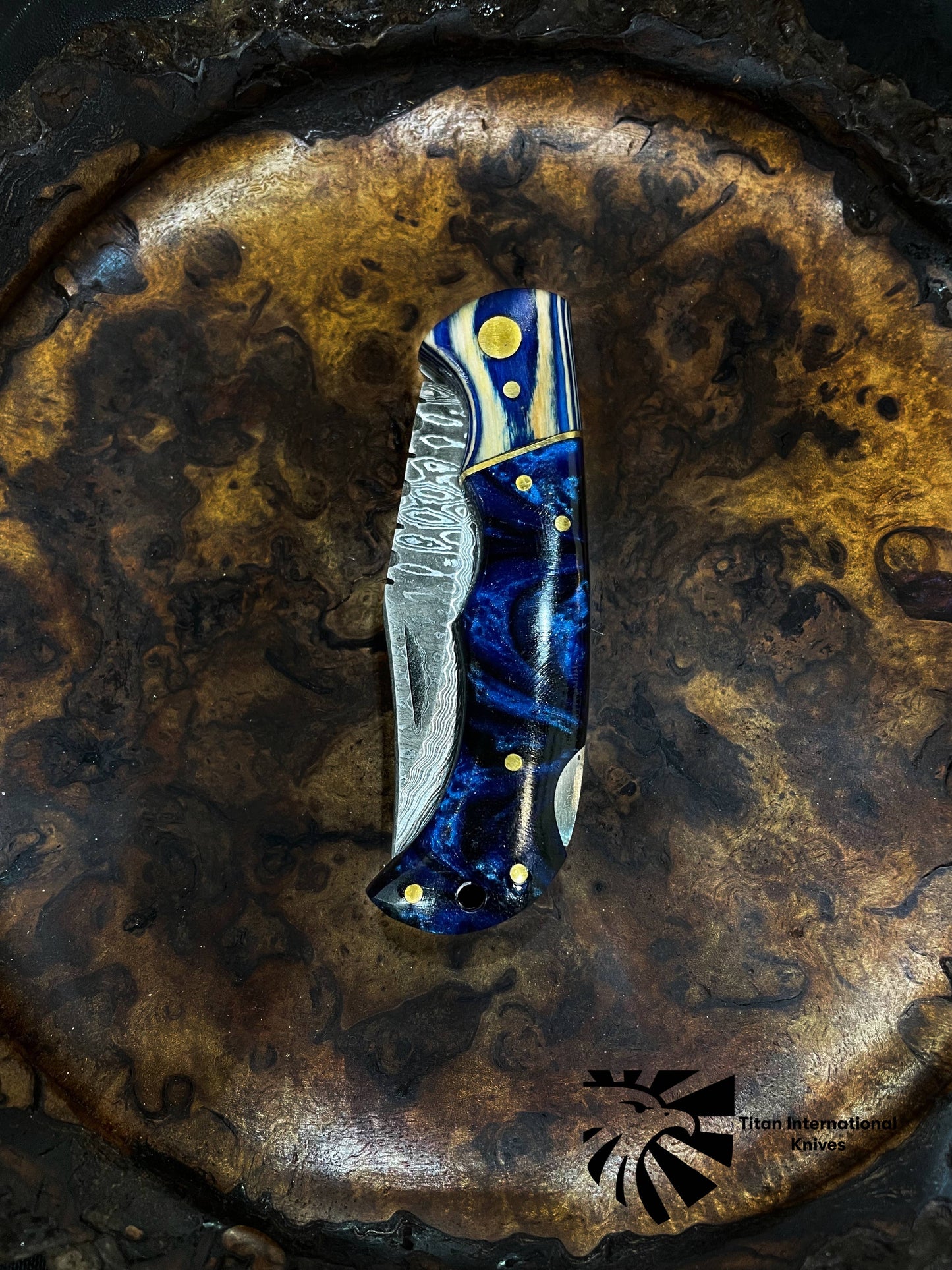 Titan International Titan International - TF-062 Titan Celestial Damascus Pocket Knife