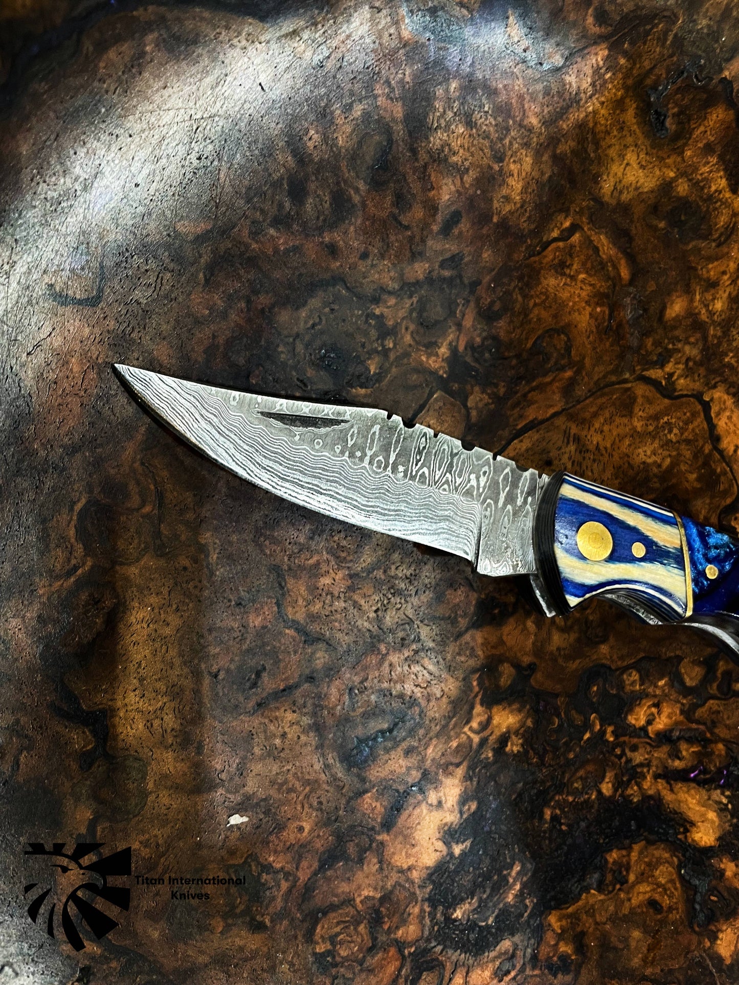 Titan International Titan International - TF-062 Titan Celestial Damascus Pocket Knife