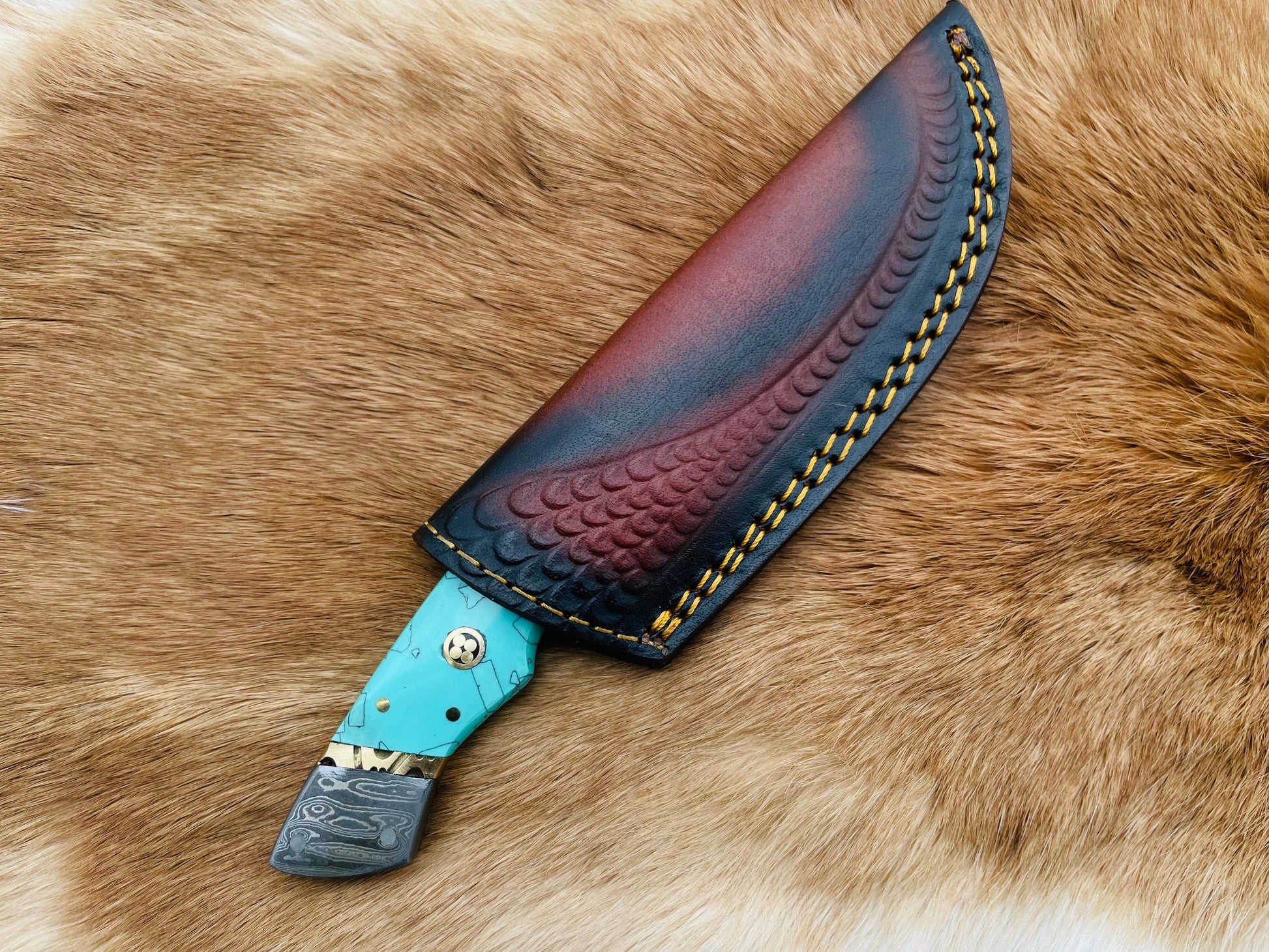 Titan International Titan International - The Azure Fusion Damascus Steel Utility Knife TK-086