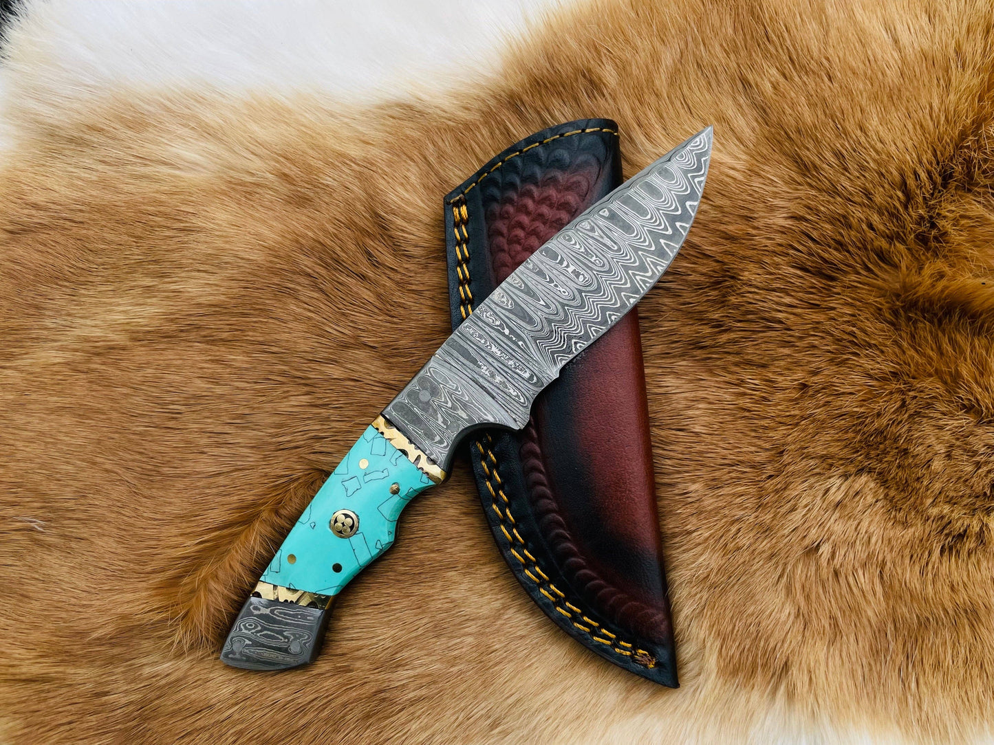 Titan International Titan International - The Azure Fusion Damascus Steel Utility Knife TK-086
