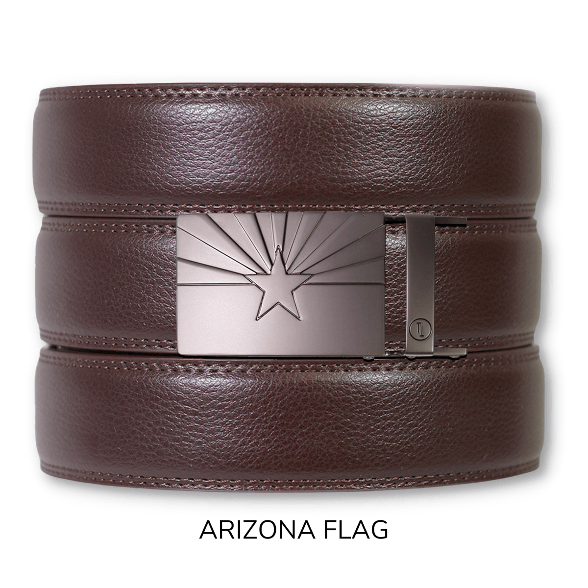 Tough Apparel Ratchet Belt Espresso Leather Rachet Belt & Buckle Set: Iron