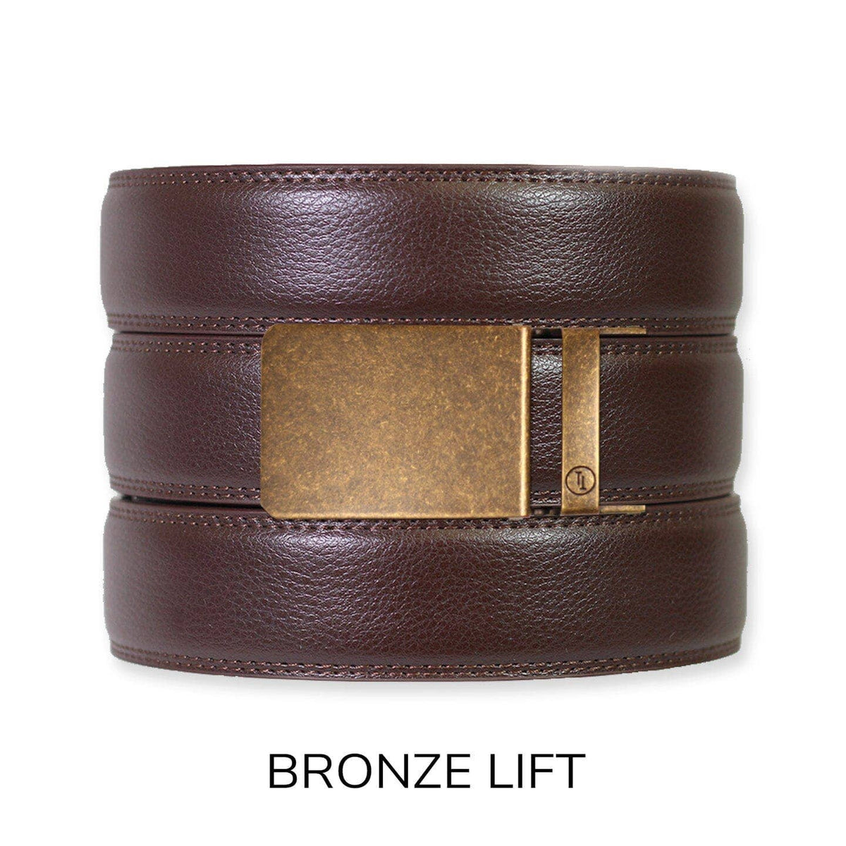 Tough Apparel Ratchet Belt Espresso Leather Rachet Belt & Buckle Set: Iron