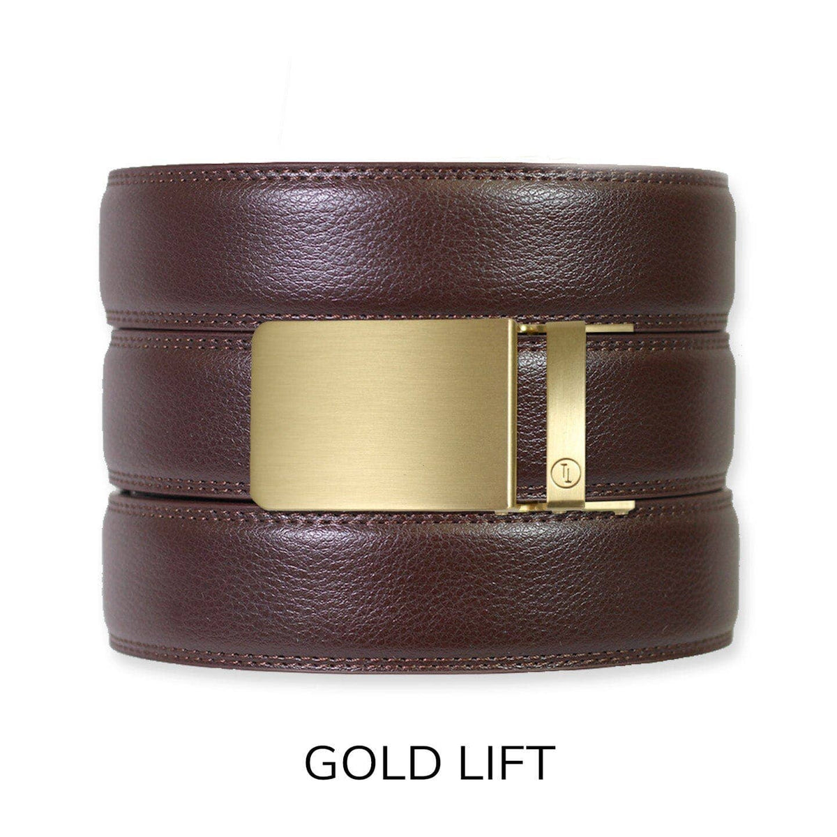 Tough Apparel Ratchet Belt Espresso Leather Rachet Belt & Buckle Set: Iron