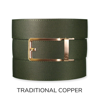 Tough Apparel Ratchet Belt Tough Apparel - Forest Canvas+ Ratchet Belt & Buckle Set: Copper