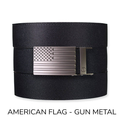 Tough Apparel Tough Apparel - Black Canvas+ Ratchet Belt & Buckle Set: Traditional Gun Metal