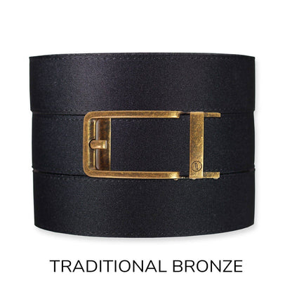 Tough Apparel Tough Apparel - Black Canvas+ Ratchet Belt & Buckle Set: Traditional Gun Metal