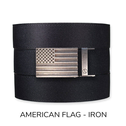 Tough Apparel Tough Apparel - Black Canvas+ Ratchet Belt & Buckle Set: Traditional Gun Metal
