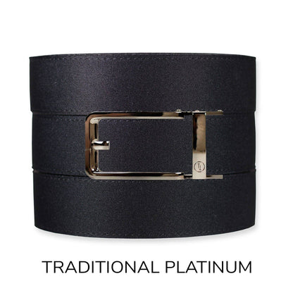 Tough Apparel Tough Apparel - Black Canvas+ Ratchet Belt & Buckle Set: Traditional Gun Metal