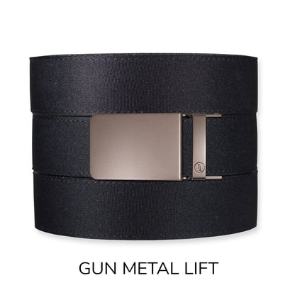 Tough Apparel Tough Apparel - Black Canvas+ Ratchet Belt & Buckle Set: Traditional Gun Metal