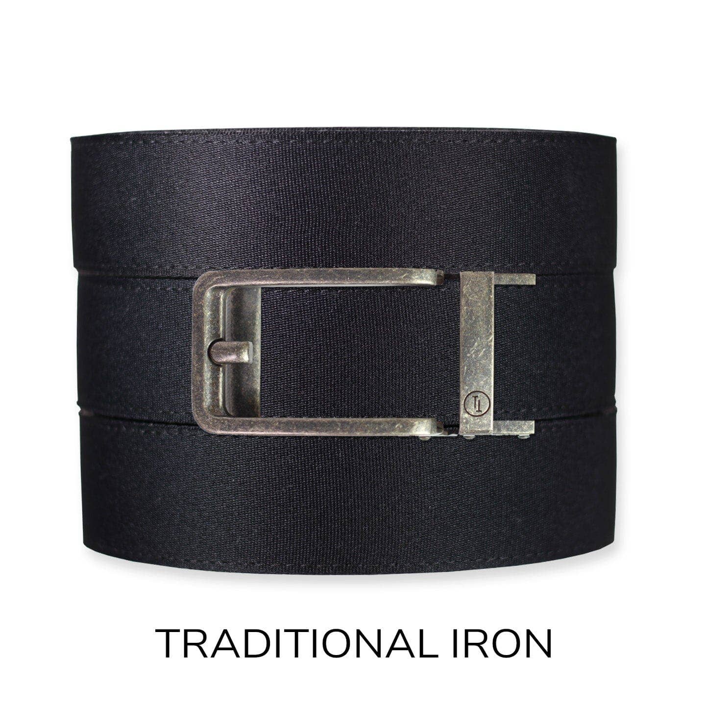 Tough Apparel Tough Apparel - Black Canvas+ Ratchet Belt & Buckle Set: Traditional Iron