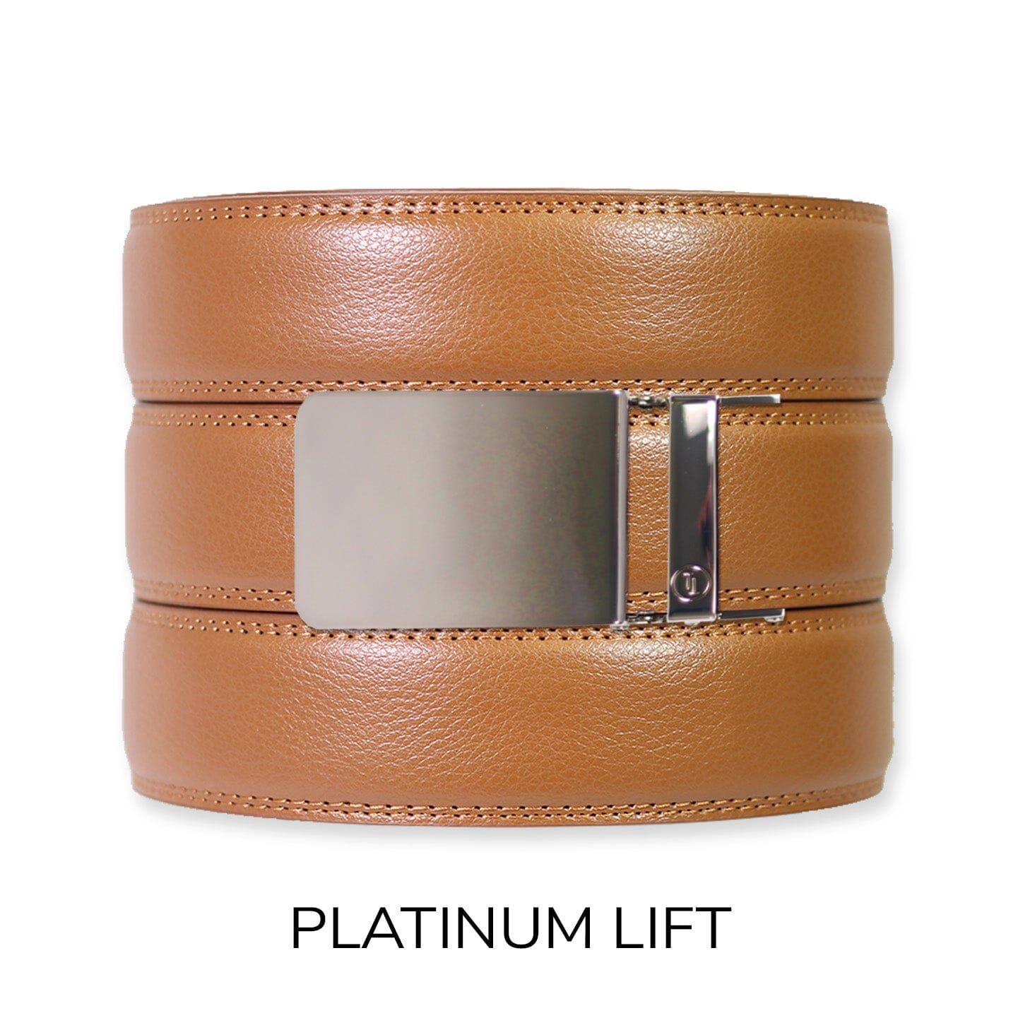 Tough Apparel Tough Apparel - British Tan Leather Ratchet Belt & Buckle Set: Brushed Gold