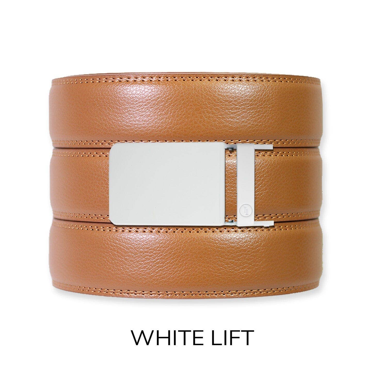 Tough Apparel Tough Apparel - British Tan Leather Ratchet Belt & Buckle Set: Brushed Gold