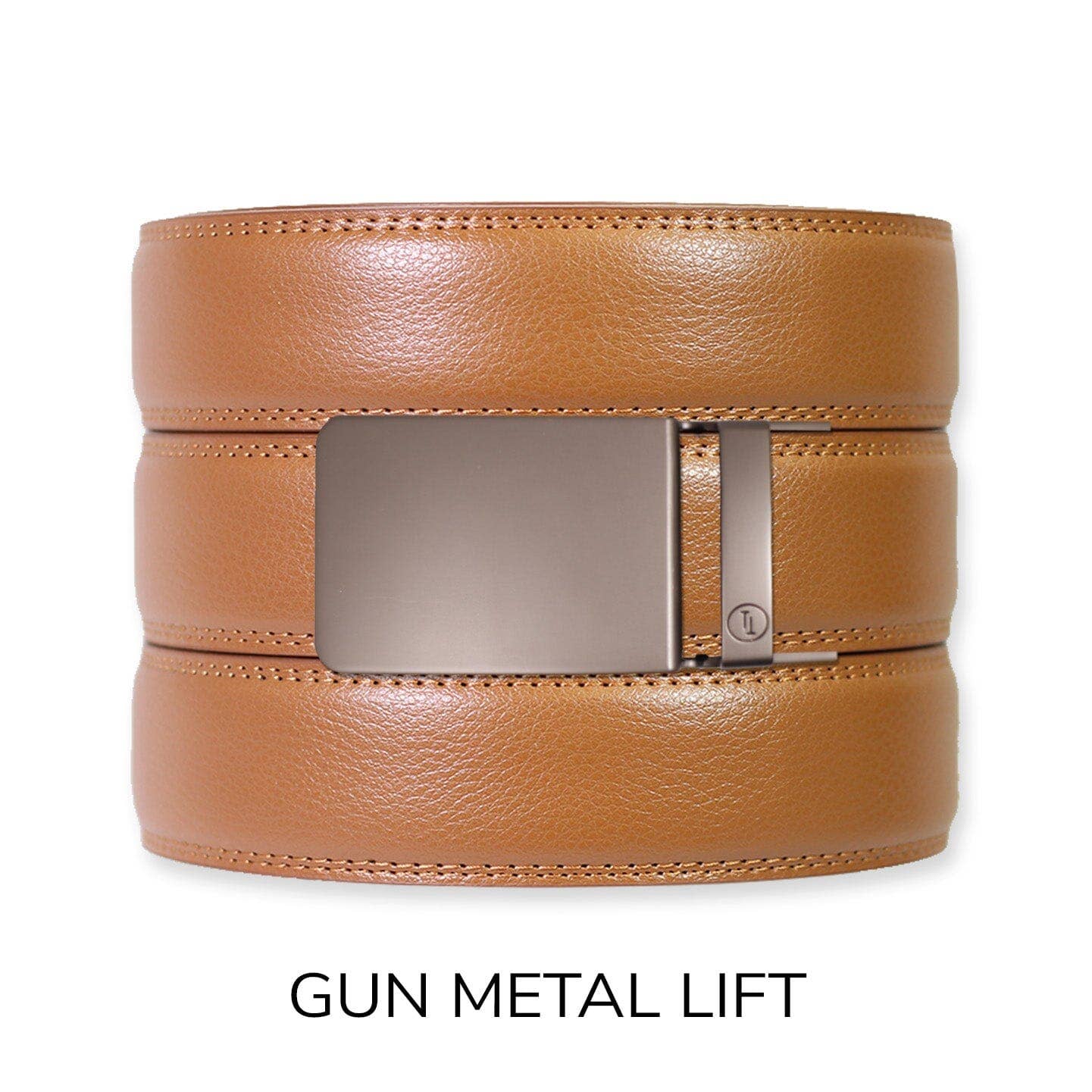 Tough Apparel Tough Apparel - British Tan Leather Ratchet Belt & Buckle Set: Brushed Gold