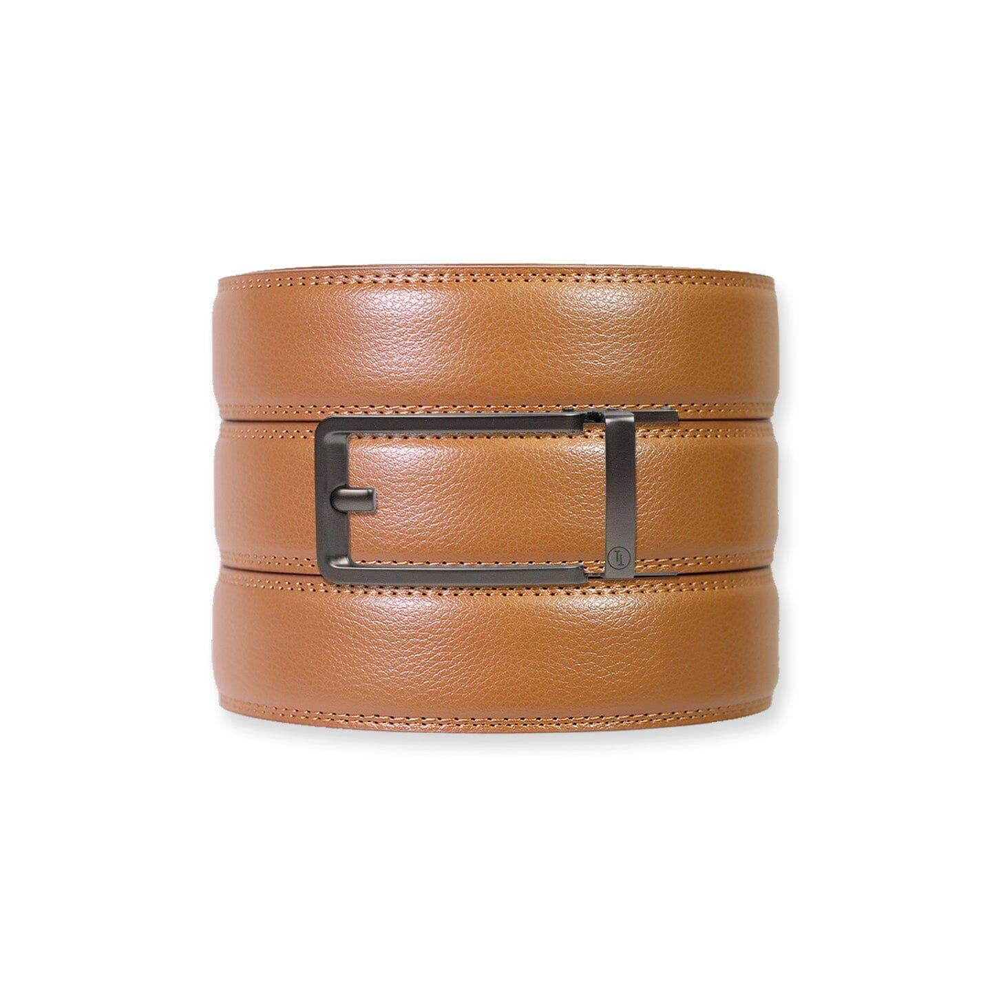 Tough Apparel Tough Apparel - British Tan Leather Ratchet Belt & Buckle Set: Brushed Gold