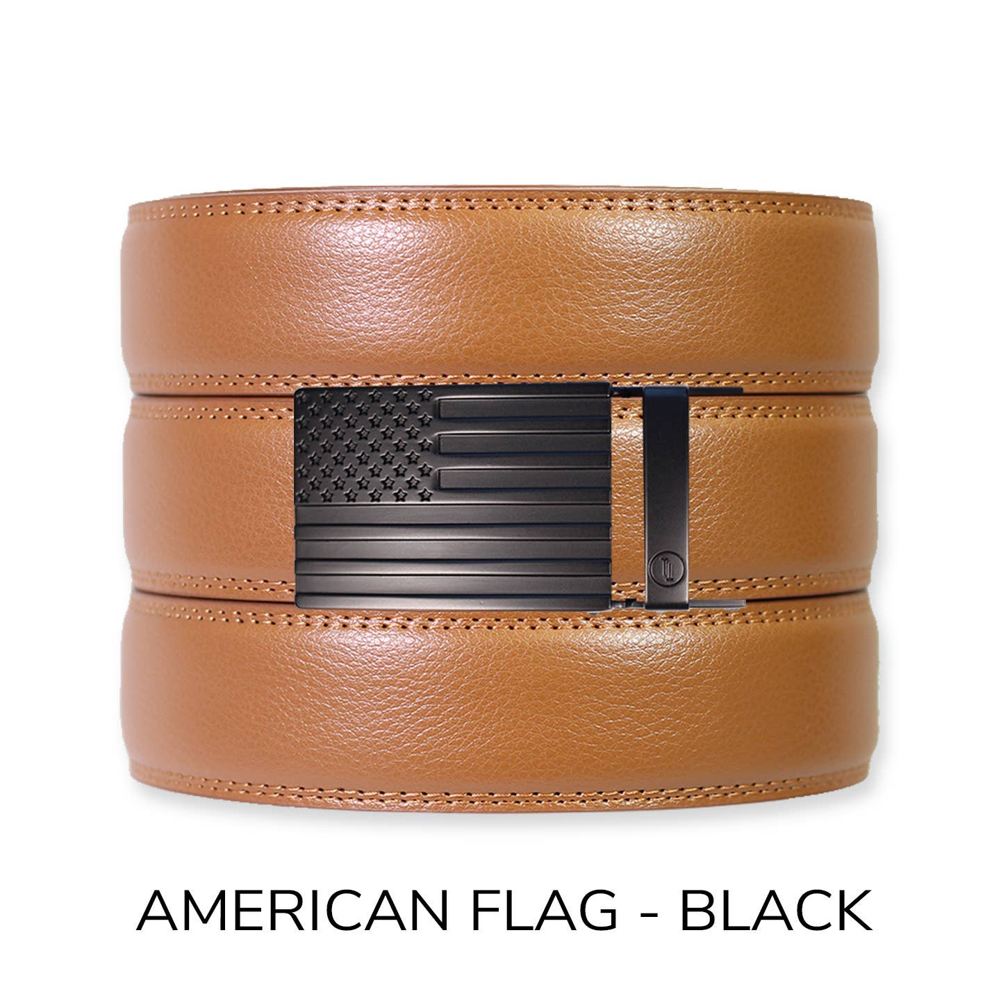 Tough Apparel Tough Apparel - British Tan Leather Ratchet Belt & Buckle Set: Traditional Copper