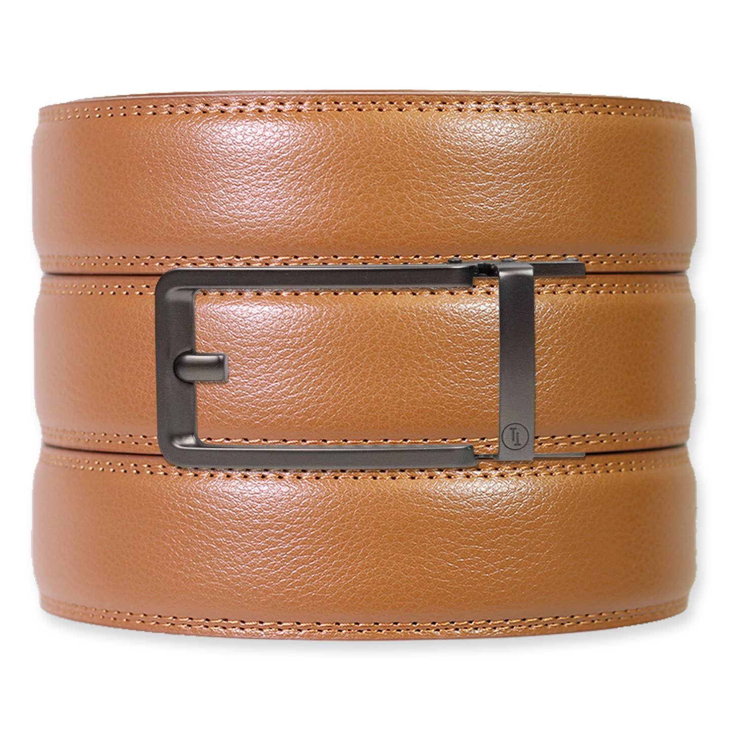 Tough Apparel Tough Apparel - British Tan Leather Ratchet Belt & Buckle Set: Traditional Copper