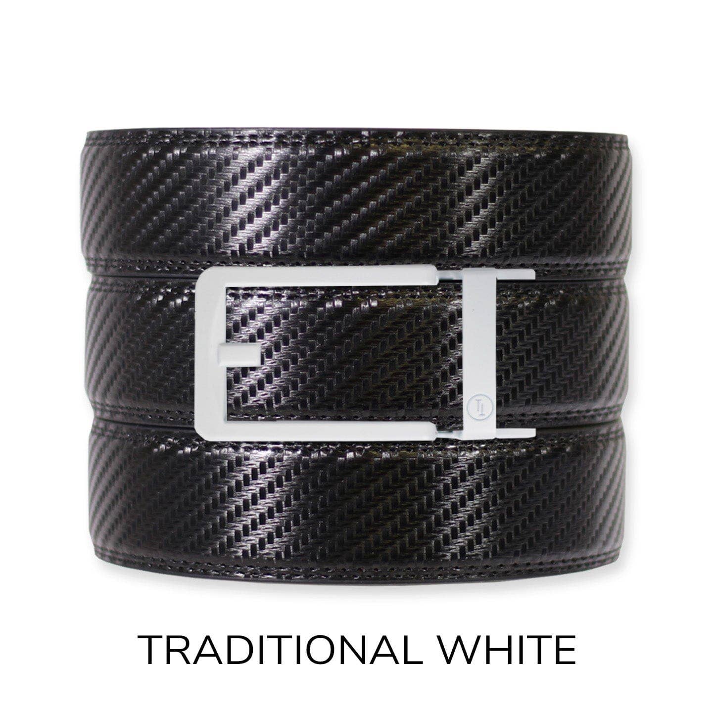 Tough Apparel Tough Apparel - Carbon Black Leather Ratchet Belt & Buckle Set: American Flag - Gun Metal