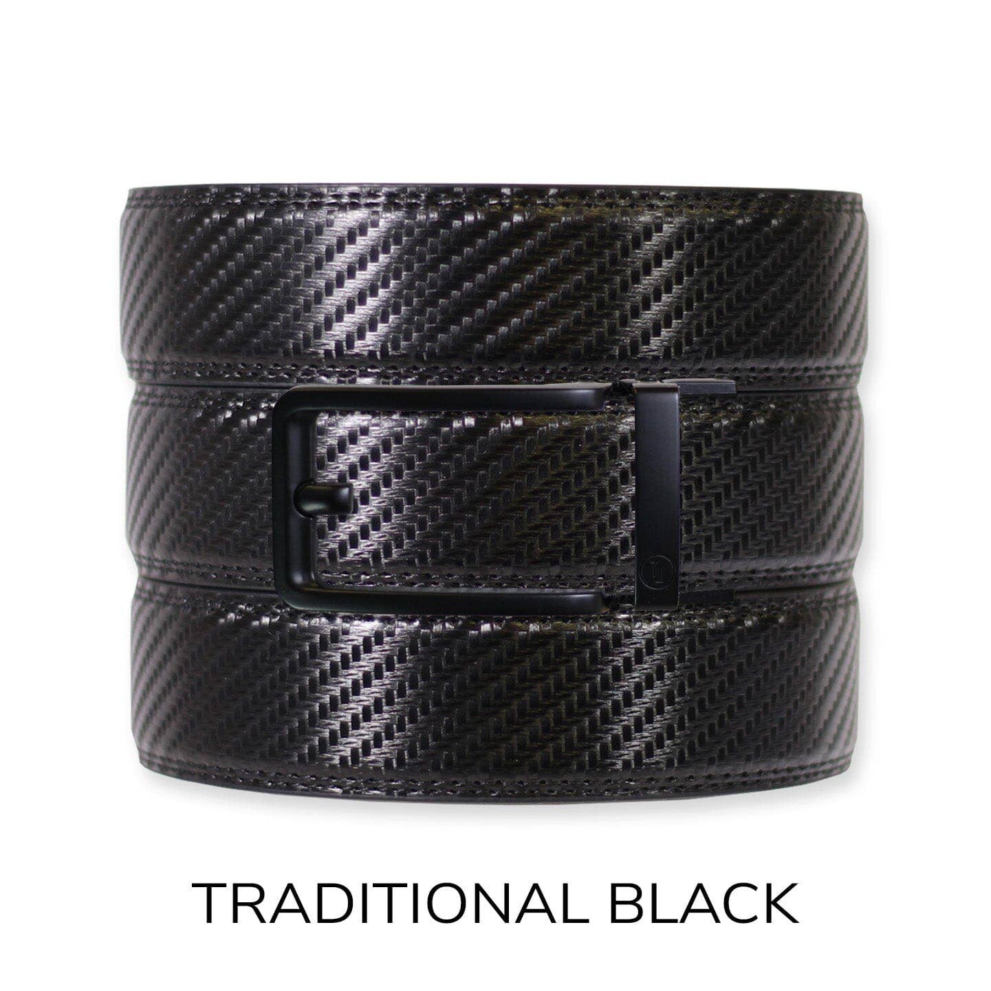 Tough Apparel Tough Apparel - Carbon Black Leather Ratchet Belt & Buckle Set: American Flag - Gun Metal