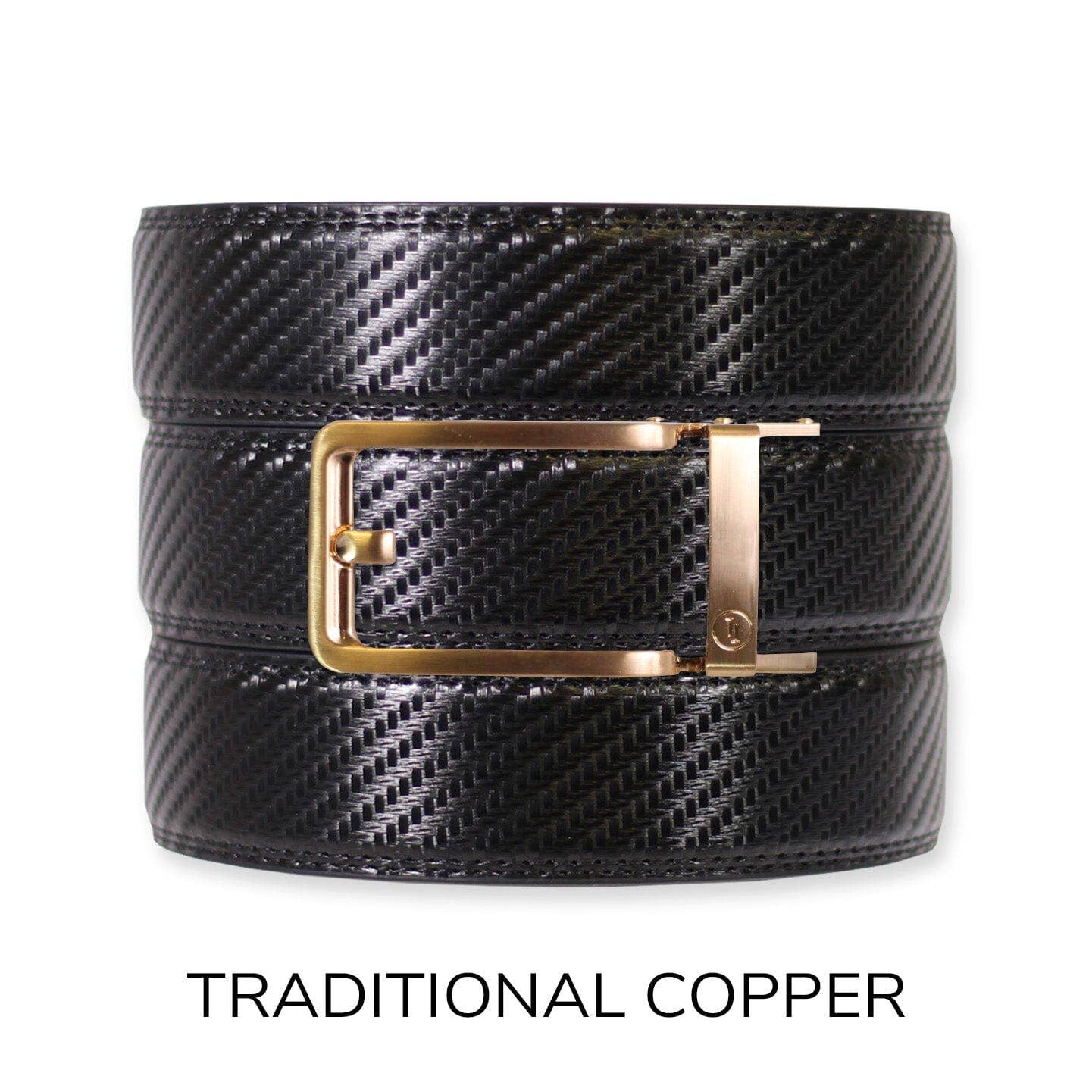 Tough Apparel Tough Apparel - Carbon Black Leather Ratchet Belt & Buckle Set: American Flag - Gun Metal